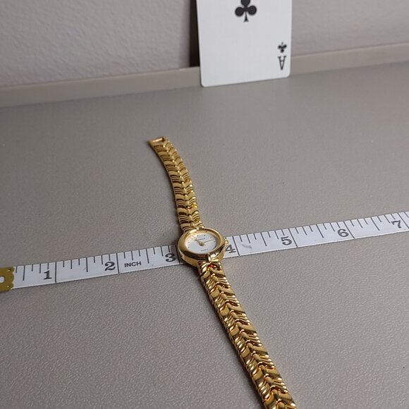 Untested Gold Tone Rumours Watch With White Dial - Picture 9 of 9